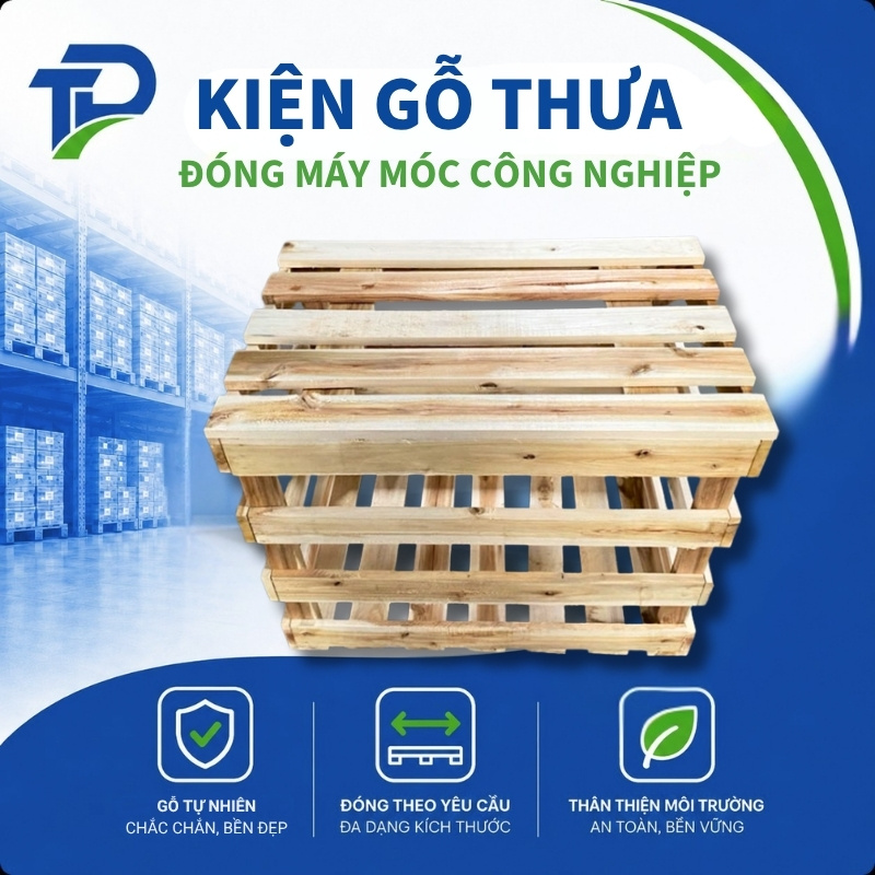 Kiện gỗ thưa đóng máy móc công nghiệp