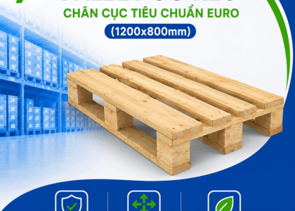 Pallet gỗ keo chân cục tiêu chuẩn Euro (1200x800mm)