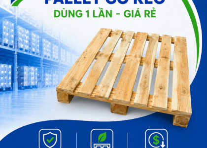 Pallet gỗ keo dùng 1 lần - Giá rẻ