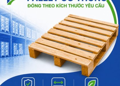 Pallet gỗ thông đóng theo kích thước yêu cầu, chắc chắn, chịu tải tốt, hỗ trợ xử lý HT xuất khẩu, giá cạnh tranh, giao hàng nhanh.