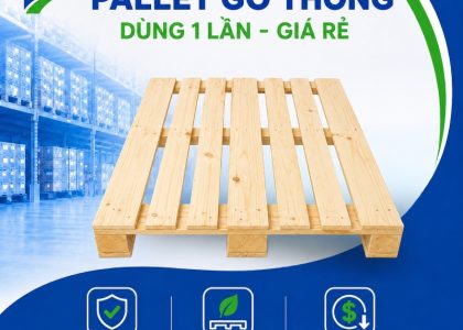 Pallet gỗ thông dùng 1 lần giá rẻ cho xuất khẩu hàng hóa
